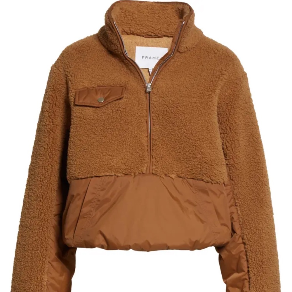 Frame fleece mix pullover NWT